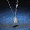 Pendants NeeTim D Color Moissanite Gemstone Pendant Necklace 925 Sterling Sliver Necklaces Luxury Jewelry For Women Pass Diamond Tester