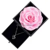 Geschenkpapier Ewige Rose Blume Schmuckschatullen Geschenkpapier Halskette Ring Konservierte Blumen Geburtstagsbox für Valentinstag Mütter Ee Drop Dhtsh