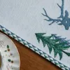 Tafelkleed Kerstboom Runner Wintervakantie Elanden Eetkamer Placemat Jaar Huis Keuken Rustieke Decoraties