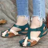 Sandals Women's Summer 2024 Roman Ladies Fashion Platform أحذية النساء في الهواء الطلق امرأة شاطئ بالإضافة إلى الحجم