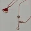 Ожерелья с подвесками из настоящего золота 18 карат, специальное ожерелье с подвеской в форме веера с бриллиантами и бусинами из натуральных ракушек в стиле красного агата