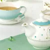 Set di stoviglie Set di teiere per una tazza di caffè creativa britannica Tè in ceramica con foro per filtro