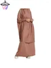 Vêtements ethniques en femmes robe décontractée musulmane abaya islamique solide eid capuche manches chauve-souris manchette pli 2 costume khimar prière jupe longue robes