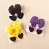 Hair Accessories Children Decorations Bows Band With Heart-shaped Sunglasses Baby Supplies