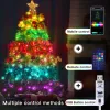 5M USB LED Copper Wire String Lights USB Dream Color Fairy Lights Bluetooth Colorful Home Christmas Tree Wedding Decor