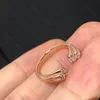 Romantische Damesringen Luxe Diamanten Kalebas Ring Voor Mannen Designer Sieraden Mode Open Ring Dames 925 Zilver Feest Huwelijksgeschenken Nieuw -3