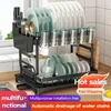 Kitchen Storage Dish Rack Drain Plate Organizer Cutting Board Holder Saving Space Drainer Utensils For Home