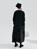 Women's Pants IMAKOKONI Original Design Black Flower Loose Wide Leg Elastic Waist With Solid Color Skirt Female 234234