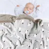 s Knitted born Swaddle Stroller Bedding Wrap Cartoon Alpaca Infantil Boys Girls Receiving Blanket Children Quilts 240127