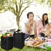 Serviesgoed Grote buitenkoelbox Draagbare picknicktas Houd warm en koel Catering Bento-tassen BBQ Zip Pack-benodigdheden