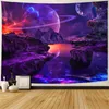 Wandteppiche Trippy Planet Tapestry Mountain Galaxy Space Universum Wandhänge Wohnkultur