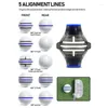 Ausili per l'allenamento del golf Indicatore della linea della palla a 3 linee Strumento di disegno con rotazione a 360° Segna penne Set Allineamento del modello Mettere la fodera per l'attrezzo ginnico