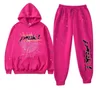 Designer de mode pour femmes imprimé monogramme araignée à capuche tunique pantalon sweat-shirt en laine costume d'athleisure pour femmes Young Thug 555 araignée 555555 Survêtement araignée à capuche