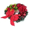 Christmas Decorations Wreath With Lights Hanging Ornaments Front Door Wall Merry Tree Artificial Garland