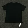 PURPLE BRAND P109 T-shirt décontracté à manches courtes en pur coton pour hommes, ample, col rond, imprimé graffiti, noir