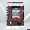 Motherboards X99 Computer Motherboard Ddr3 E5 2666 V3 Lag2011-V3 1866Mhz Pc Mainboard 128Gb Ram M.2 Port Nvme/Sata Drop Delivery Com Dhse7