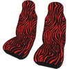 Car Seat Covers Red Zebra Women Front Cover Protector Dust Resistant Comfortable Nonslip Accessories Fit For Cars