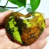 Figurine decorative Pietra naturale Verde opale Cristallo Cuore Cardiaco Yoga Esercizio Guarigione spirituale Home Room Decor Decorazioni Feng Shui