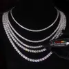 Oem Odm Custom Jewelry Factory Iced Out 2mm 3mm 5mm 6mm Vvs Diamond 20 Inch Necklace 14k 18k Real Gold Moissanite Tennis Chain