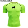 T-shirt da uomo 2024 Camicia da compressione O-Collo da uomo MMA T-shirt a maniche lunghe o corte Fitness Bodybuilding Abbigliamento Rashguard Sport Top Tees