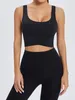 Tanks pour femmes Fitshinling Fitness Bra Sportswear Casual Skinny Sexy Summer Gilets sans manches Solid Slim Crop Top Vêtements féminins 2024 Tops