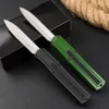 New F20 AUTO Tactical Knife 440A Satin Blade Zinc-aluminum Alloy Handle Outdoor Camping Hiking EDC Pocket Knives with Nylon Bag