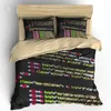 Conjuntos de ropa de cama Programador Funda nórdica King Queen Tamaño Verde Impresión binaria Código de programación Conjunto de datos Programa de computadora Número Edredón