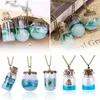 Colliers pendentifs Vintage sirène larmes coquillages étoile flacon collier Shellhard bleu mer océan verre souhait bouteille pendentifs unisexe bijoux