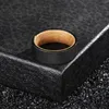 Bröllopsringar Poya Custom Sandblasted 8mm Whisky Barrel Wood Liner Black Tungsten Carbide Ring for Men