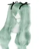 Detaljer om Vocaloid Iatsune Miku Double Green Ponytails Syntetiska cosplay peruk för kvinnor249i