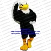 Costumes de mascotte Noir Blanc Longue Fourrure Eagle Hawk Tercel Tiercel Falcon Vulture Costume Personnage de dessin animé Bienvenue Dîner Marketing Z2420