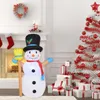 クリスマスの装飾インフレータブル装飾装飾ビルドインLEDライト雪だるま照明付き装飾屋外ヤードガーデンのためのエアブラウンプロップ