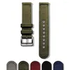 Titta på band Hemsut Canvas Green Quick Release Quality Nylon Straps and Heavy Duty Brushed Buckle 18mm 20mm 22mm 24mm