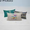 Pillow Animal Color Fish Green Cover Turquoise Home Decor Pillowcase 30X50 For Living Room Linen Rectangle Sofa