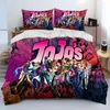 Bedding Sets Anime Jojo's Bizarre Adventure Comforter Set Duvet Cover Bed Quilt Pillowcase King Queen Size Kids
