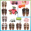 Designer Casual Platform Rise Semelle PVC Pantoufles Homme Femme Poids léger Résistant à l'usure Cuir Caoutchouc Semelles souples Sandales Plat Summer Beach Slipper