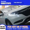 إكسسوارات السيارات أثناء النهار ، قم بتشغيل الإشارة الإضاءة لضوء الإضاءة لـ Honda HR-V Vezel مجموعة المصباح الأمامي 15-19 الأجزاء التلقائية