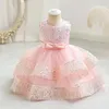 Girl Dresses Baby Princess Elegant Dress Kid Wedding Birthday Frocks Children Costume Bow Prom Ball Gown Party For Girls