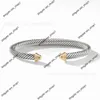 Designer Jewelry Bracelet Fashion Brand Davids Gold Dome Twisted Cord Bracelet Small Handpiece