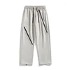 Men's Pants Spring Men Multi-Zip Sports Outdoors Baggy Waterproof Wind-Proof Sweatpant Fashion Jogger Casual Unisex Trousers