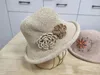 Chapeaux à large bord pour femmes, crochet fait à la main, chapeau roulé en soie extrêmement fin, protection solaire extérieure, ombrage