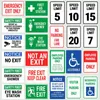 Traffic Safety Emergnecy Exit Speed Limit Car Parking Tin Sign Retro Street Door Garden Wall Signs 8x12Inch Metal Plaque Decor 240131