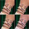 Bracelet de luxe à la mode Bracelet empilable pour femmes Mariage FL Zircon cubique Cristal CZ Dubai Sier Bracelet Bijoux de fête 2021 Drop Delive Dhtxp