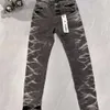 Fioletowe dżinsy projektanci damskich dżinsów wysokiej jakości w trudnej sytuacji Rieczeń Rowerzyści dżinsowe ładunki dla mężczyzn mody mody mężczyźni czarne spodnie