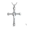 Joli collier pour hommes rapide et Tourette Dominic Toretto croix magnifiquement pendentif colliers livraison directe bijoux Ne Dhlef