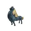 16.4 Statue de cheval en bronze Sculpture de cheval en bronze Figurine animale Statue finition Sculptures de cheval Home Office Desktop Art Decor 240122