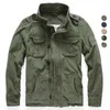 Men's Jackets Men Military Jacket M65 Denim Retro Cargo Jacketes Outdoor Multi Pockets Camo Tops Field Casual Fashion Hiking Coats Uniform