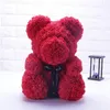 2019 Valentines Day Gift 40cm Red Rose Teddy Bear Rose Flower Artificial Decoration Christmas Gifts Women Valentines Gift T200103224t