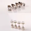 Stud Earrings Light Up Ear Square Colorful Luminous Flash Zircon Glow In Dark