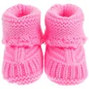 Bottes Born Crochet Chaussures Chaussons À La Main Tricoté Épais Enfant Chaussures D'hiver Bébé Tricot Pour Bébé